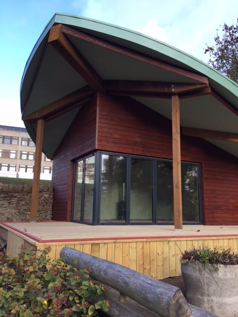 Ninewells Community Garden - Leaf room front including decking